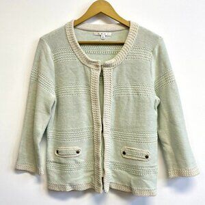 Cabi Mint Green Knit Cardigan Sweater